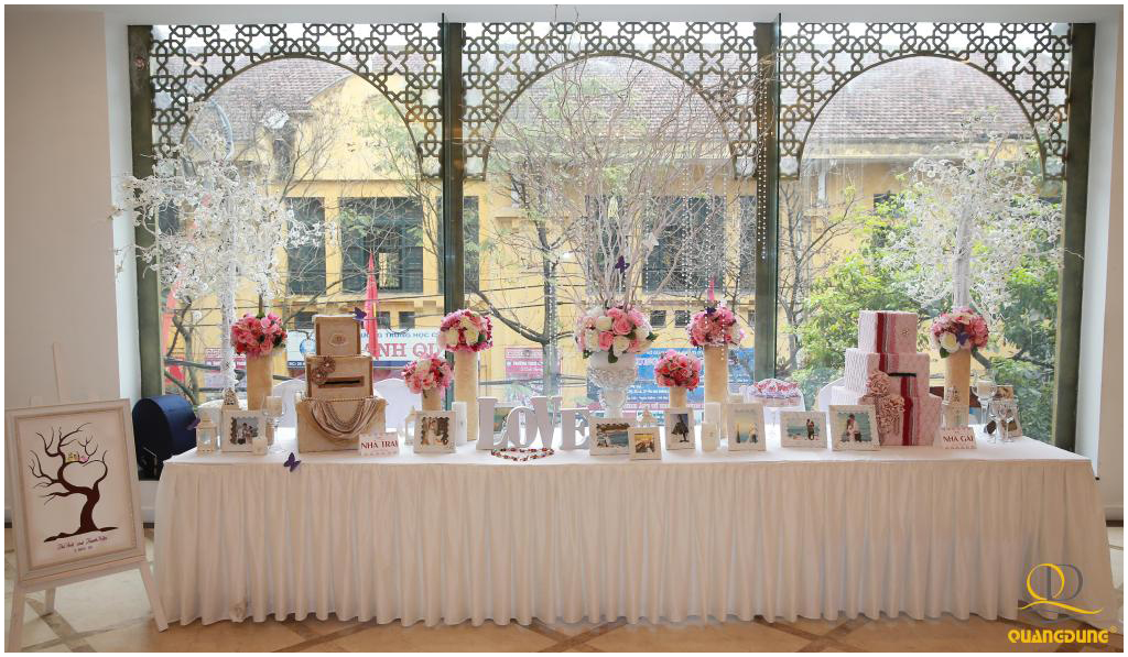 Hình ảnh trang trí sự kiện cưới Thế Anh - Thanh Hiền tại Trống Đồng Palace